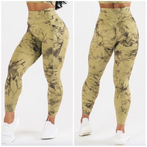 Alphalete Cactus Green Alphalux 27” Force Legging High Rise Pocket sz M - Picture 1 of 14
